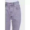 Purple straight-leg jeans
