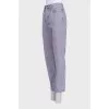 Purple straight-leg jeans