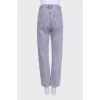 Purple straight-leg jeans