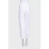White tapered trousers with a zipper