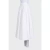 Voluminous white pleated skirt