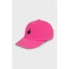 Pink cap with embroidery