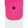 Pink cap with embroidery