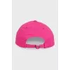 Pink cap with embroidery