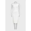 Bodycon dress with lace trim