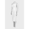 Bodycon dress with lace trim