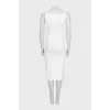 Bodycon dress with lace trim