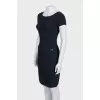 Fitted dress with a round neckline