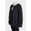 Loose black blouse