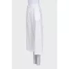 White cropped trousers with elastic waistband