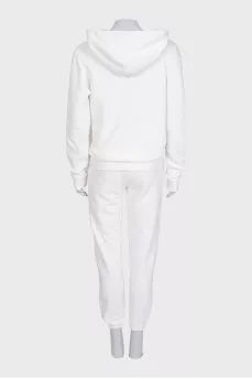 White tracksuit consisting of a hoodie and trousers