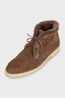 Мужские коричневые ботинки Walk and Walk