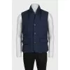 Men's blue wool vest