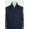 Men's blue wool vest