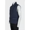 Men's blue wool vest