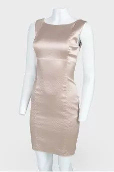 Beige reptile print dress