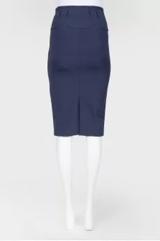Blue pencil skirt
