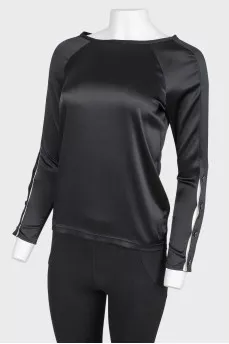 Black silk blouse