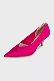 Текстильные туфли на kitten heel