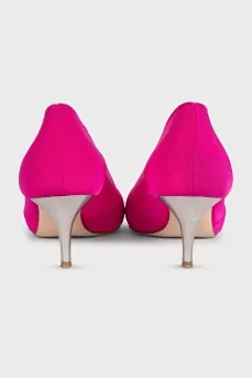 Текстильные туфли на kitten heel