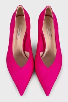 Текстильные туфли на kitten heel
