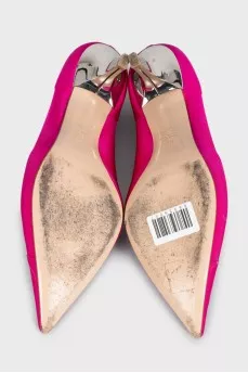 Текстильные туфли на kitten heel