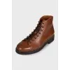 Men's brown leather boots