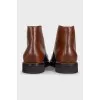 Men's brown leather boots