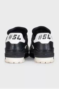 Мужские черно-белые кроссовки LV Trainer