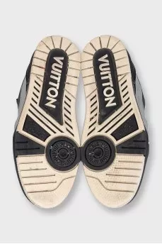 Мужские черно-белые кроссовки LV Trainer