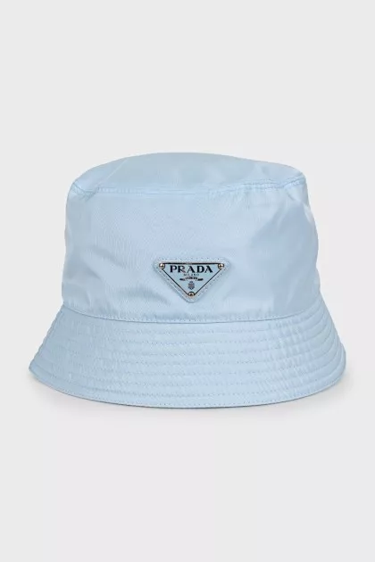 Blue Panama hat with logo