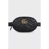 Поясная сумка черного цвета GG Marmont