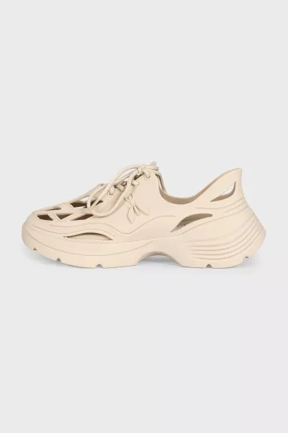 Gummy rubber sneakers