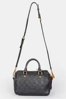Черная кожаная сумка Speedy