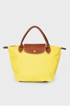 Folding bag in lemon color La Plaige