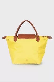 Folding bag in lemon color La Plaige