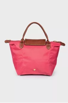 Folding bag in coral color La Plaige