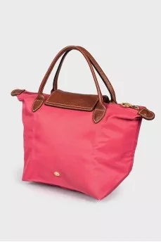 Folding bag in coral color La Plaige