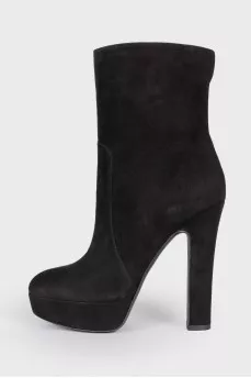 Black suede semi -saps