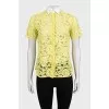 Yellow lace blouse