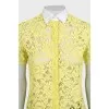Yellow lace blouse