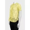 Yellow lace blouse