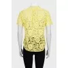 Yellow lace blouse