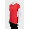 Red fitted t-shirt with logo