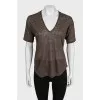 Brown linen T-shirt