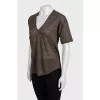 Brown linen T-shirt