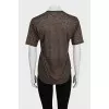 Brown linen T-shirt