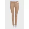 Джинси skinny fit коричневого кольору