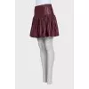 Red leather skirt