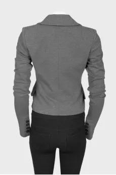 Gray viscose jacket with buttons